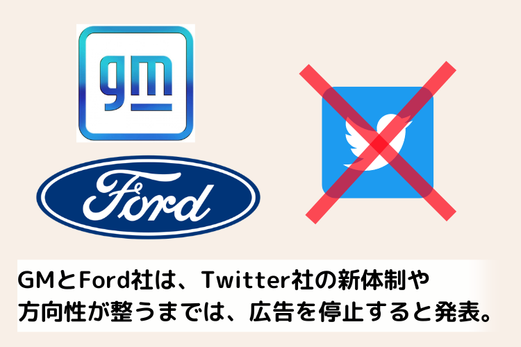 GM社とFord社　Twitter広告は出さないと決める